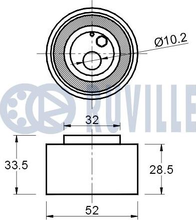 Ruville 541345 - Натяжна ролик, ремінь ГРМ autocars.com.ua