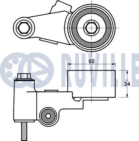 Ruville 541362 - Натяжной ролик, ремень ГРМ avtokuzovplus.com.ua