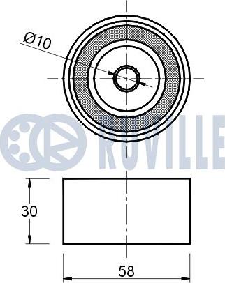 Ruville 541363 - Натяжна ролик, ремінь ГРМ autocars.com.ua