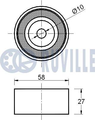 Ruville 541365 - Паразитний / Провідний ролик, зубчастий ремінь autocars.com.ua