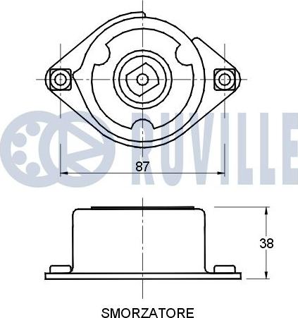 Ruville 541375 - Натяжитель, поликлиновый ремень avtokuzovplus.com.ua