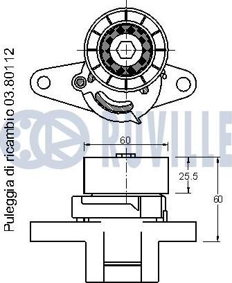 Ruville 541377 - Натяжитель, поликлиновый ремень avtokuzovplus.com.ua