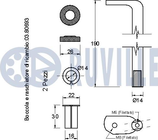 Ruville 541383 - Натяжитель, поликлиновый ремень avtokuzovplus.com.ua