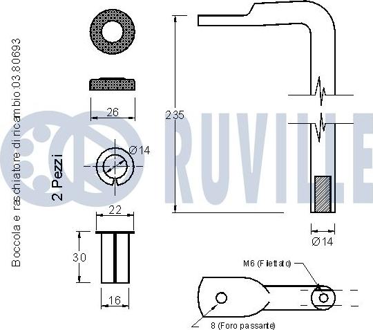 Ruville 541385 - Натягувач ременя, клинові зуб. autocars.com.ua