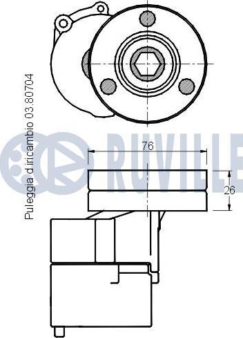 Ruville 541397 - Натяжитель, поликлиновый ремень autodnr.net