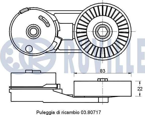 Ruville 541410 - Натяжитель, поликлиновый ремень autodnr.net