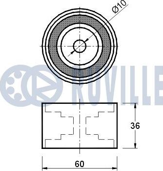 Ruville 541419 - Паразитний / Провідний ролик, зубчастий ремінь autocars.com.ua