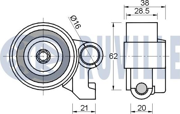 Ruville 541426 - Натяжной ролик, ремень ГРМ avtokuzovplus.com.ua