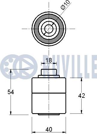 Ruville 541431 - Паразитний / провідний ролик, поліклиновий ремінь autocars.com.ua