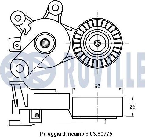 Ruville 541461 - Натяжитель, поликлиновый ремень autodnr.net