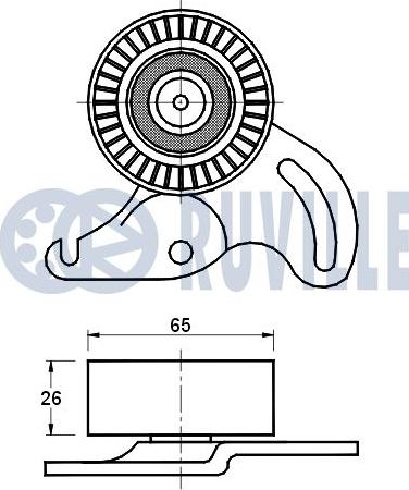 Ruville 541469 - Натяжитель, поликлиновый ремень avtokuzovplus.com.ua