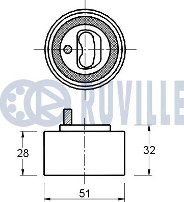 Ruville 541477 - Натяжна ролик, ремінь ГРМ autocars.com.ua