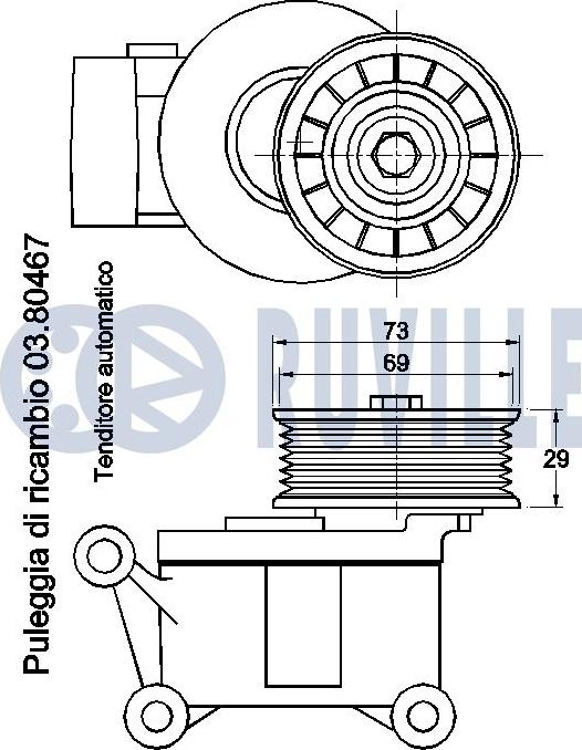 Ruville 541499 - Натяжитель, поликлиновый ремень avtokuzovplus.com.ua