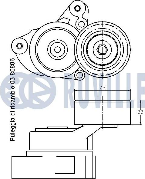 Ruville 541501 - Натяжитель, поликлиновый ремень avtokuzovplus.com.ua