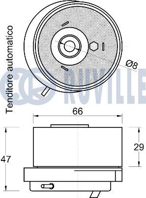 Ruville 541509 - Натяжной ролик, ремень ГРМ avtokuzovplus.com.ua