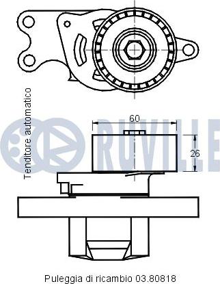 Ruville 541513 - Натяжитель, поликлиновый ремень autodnr.net