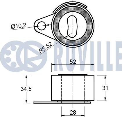 Ruville 541520 - Натяжной ролик, ремень ГРМ avtokuzovplus.com.ua