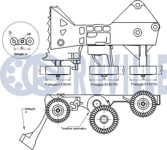 Ruville 541533 - Натягувач ременя, клинові зуб. autocars.com.ua