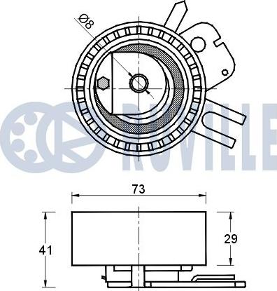 Ruville 541540 - Натяжна ролик, ремінь ГРМ autocars.com.ua