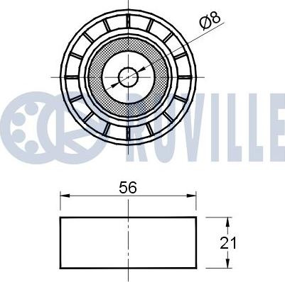 Ruville 541541 - Паразитний / провідний ролик, поліклиновий ремінь autocars.com.ua