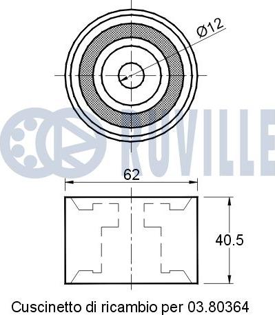 Ruville 541542 - Натяжна ролик, ремінь ГРМ autocars.com.ua