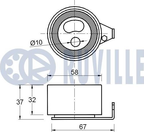 Ruville 541551 - Натяжна ролик, ремінь ГРМ autocars.com.ua