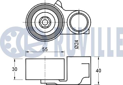 Ruville 541567 - Натяжной ролик, ремень ГРМ autodnr.net