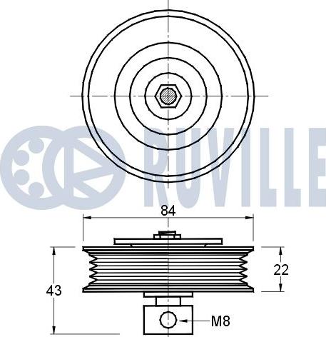 Ruville 541578 - Паразитний / провідний ролик, поліклиновий ремінь autocars.com.ua