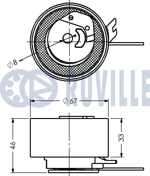 Ruville 541583 - Натяжна ролик, ремінь ГРМ autocars.com.ua