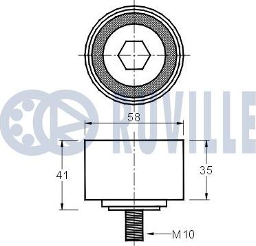 Ruville 541595 - Паразитний / Провідний ролик, зубчастий ремінь autocars.com.ua