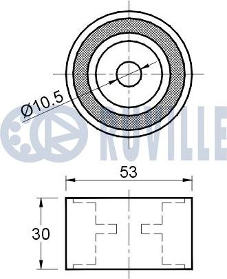 Ruville 541603 - Паразитний / Провідний ролик, зубчастий ремінь autocars.com.ua