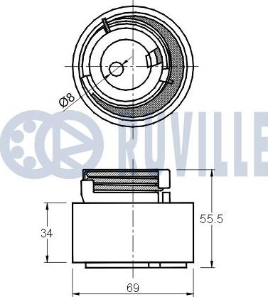 Ruville 541606 - Натяжна ролик, ремінь ГРМ autocars.com.ua