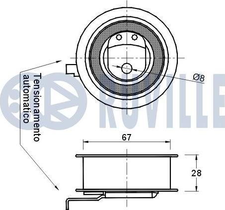 Ruville 541610 - Натяжной ролик, ремень ГРМ avtokuzovplus.com.ua