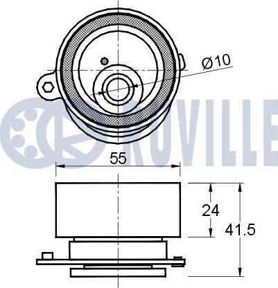 Ruville 541652 - Натяжной ролик, ремень ГРМ autodnr.net