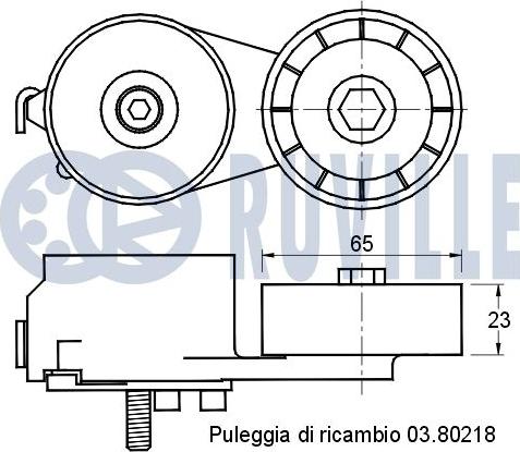 Ruville 541657 - Натяжитель, поликлиновый ремень autodnr.net