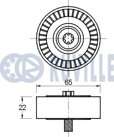 Ruville 541672 - Паразитний / провідний ролик, поліклиновий ремінь autocars.com.ua