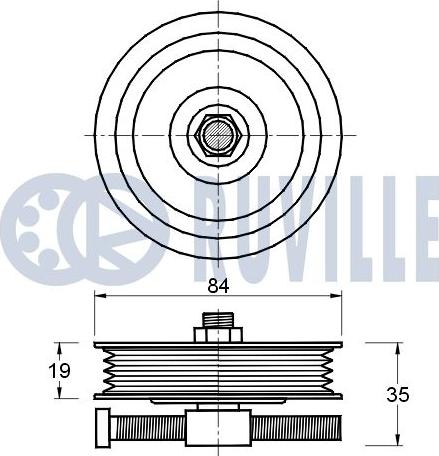 Ruville 541673 - Натягувач ременя, клинові зуб. autocars.com.ua