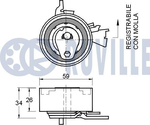 Ruville 541675 - Натяжной ролик, ремень ГРМ avtokuzovplus.com.ua