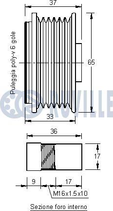 Ruville 541679 - Шкив генератора, муфта avtokuzovplus.com.ua