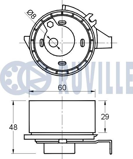 Ruville 541681 - Натяжной ролик, ремень ГРМ autodnr.net