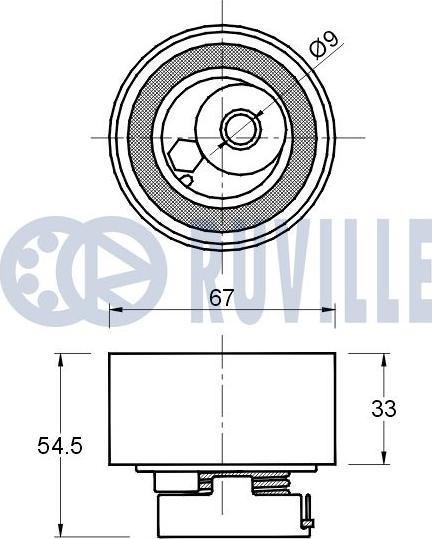 Ruville 541688 - Натяжной ролик, ремень ГРМ avtokuzovplus.com.ua