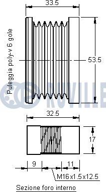 Ruville 541689 - Шкив генератора, муфта avtokuzovplus.com.ua