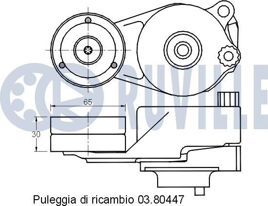 Ruville 541691 - Натягувач ременя, клинові зуб. autocars.com.ua