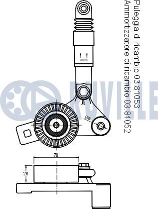 Ruville 541709 - Натяжитель, поликлиновый ремень avtokuzovplus.com.ua