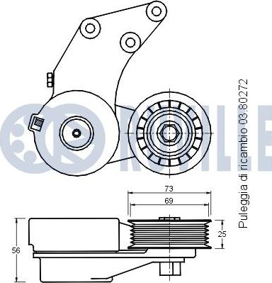 Ruville 541717 - Натяжитель, поликлиновый ремень autodnr.net