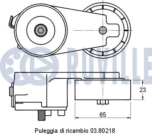 Ruville 541723 - Натяжитель, поликлиновый ремень avtokuzovplus.com.ua