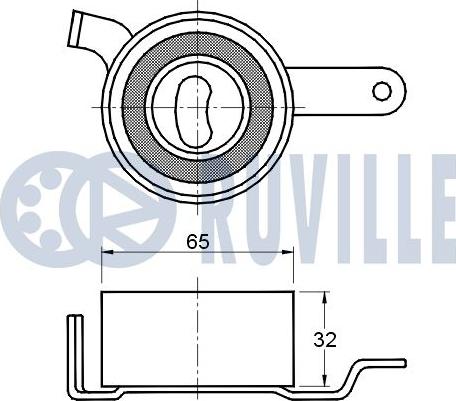 Ruville 541731 - Натяжна ролик, ремінь ГРМ autocars.com.ua