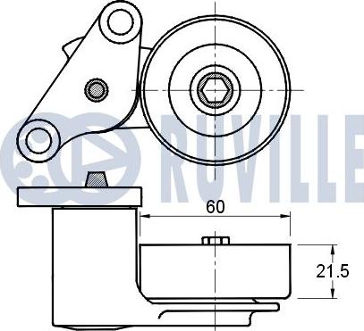 Ruville 541743 - Натягувач ременя, клинові зуб. autocars.com.ua