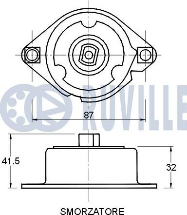 Ruville 541755 - Натягувач ременя, клинові зуб. autocars.com.ua