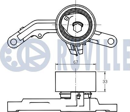 Ruville 541769 - Натяжной ролик, ремень ГРМ avtokuzovplus.com.ua